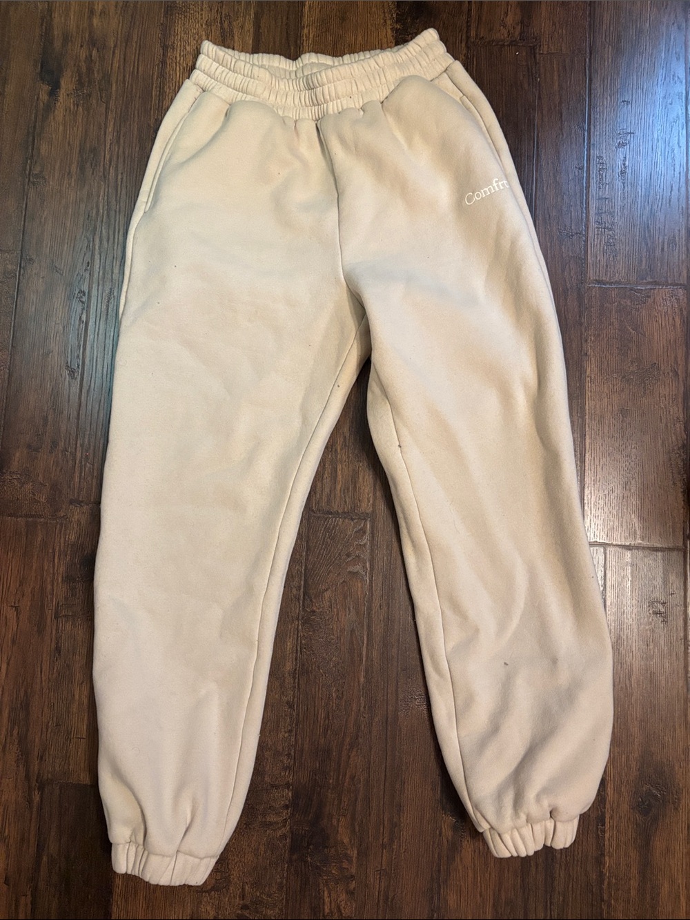 Comfrt Cream Fleece Jogger Pants
